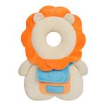 bloomberries Baby Head Protector Cushion Backpack for Crawling-Baby Head Protection Pillow with Chest Strap Adjustuble for 3-36 Month Babies- Lion (Orange)