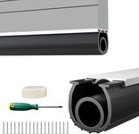 Universal Garage Door Seal Bottom Kit, 20 Ft Heavy-Duty U+O Ring Garage Door Weather Stripping with Pre-drilled Aluminium Track Retainer Base Kit