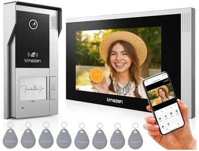 TMEZON WiFi Video Intercom System Doorbell with Camera and 7 Inch Monitor IP Wired Video Door Phone 1080P Wired Night Vision,No Monthly Fees, Support Remote Unlock Door Release,Snapshot, Tuya