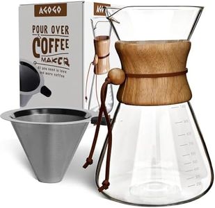 AGOGO Pour Over Coffee Maker Dripper with Filters10 Cup/34 oz-Slim Shape