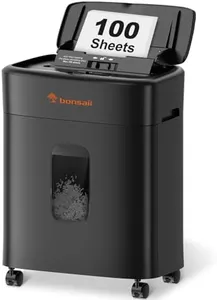 Bonsaii 100 Sheets Auto Feed Paper Shredder, Micro-Cut Shredders for Home Office Use, 10 Minutes Heavy Duty Shredder / 4.2 Gallons/Security Level P-4 (C231-D)