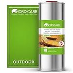 Nordicare Sealing Wood Oil for Outdoor Garden Furniture - Teak Oil for Garden Furniture - Suitable for All Outdoor Types of Wood, Danish Oil for Wood Exterior, Wood Protection - Easy to Apply (1 L)