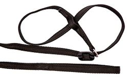 Gencon All in one Headcollar Lead Not Clip To Anti Stop Pull Soft Fits All Dog (Black, Left Handed)