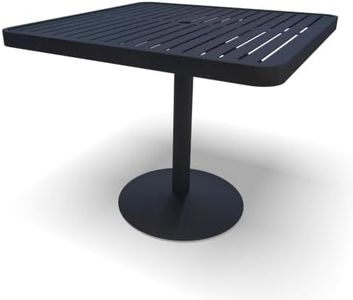 Wabash Valley Hanna Slat Square Dining Table | Powder-Coated Aluminum Frame | Clean Lines and Classic Style | Four Color Options | Hanna Collection