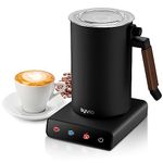 Syvio Milk frother with Touch Control, 4-in-1 Detachable Milk Steamer, 340ml/11.5oz Cold and Hot Foam Maker, Milk/Coco Warmer, Quiet, Easy to Clean, Mousseur a Lait for Latte Cappuccino Macchiato