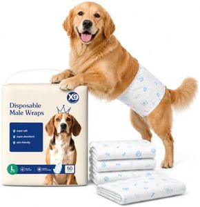 X9 Disposable Male Dog Wraps Breathable Leakproof Belly Bands Super Absorbent Male Dog Diapers for Small Medium Large Dogs to Stop Marking Urinary Incontinence Protection (1, Large)