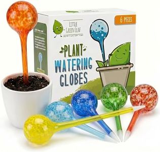 LGL Plant Watering Globes - Automatic Self Watering Globes. Decorative Self Watering Planter Inserts Made From Hand-Blown Durable Glass. Self Watering Spikes to Support Plant Health. 6 Pack x 350ml