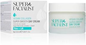 Super Facialist Vegan Collagen Super Smooth Day Cream - Super Smooth Day Cream, Firming, Smoothing & Plumping, Copper, antioxidant-rich Hibiscus, Peptide, Gentle Face Care, Vegan Friendly, 50ml