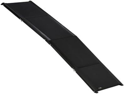 PawHut Dog Ramp for Car, Foldable Portable Pet Ramp with Non-slip Surface, Car Ramp for XL Dogs, 158 x 43.5 x 2.5 cm