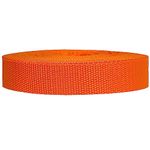 Strapworks Heavyweight Polypropylene Webbing - Heavy Duty Poly Strapping for Outdoor DIY Gear Repair, 1 Inch x 10 Yards, Orange