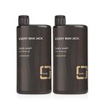 Every Man Jack Mens Nourishing Body Wash for All Skin Types - Cleanse, Nourish, and Hydrate Your Skin with Naturally Derived Coconut, Glycerin, and a Warm Sandalwood Scent - Twin Pack