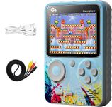 Domenico G5 500 In1 Colorful Handheld Mini Retro Game Box Also Connect with TV Option for Kids with Games Like Super Mario, Contra. 3 Inch Full Color Screen (Assorted Colour)