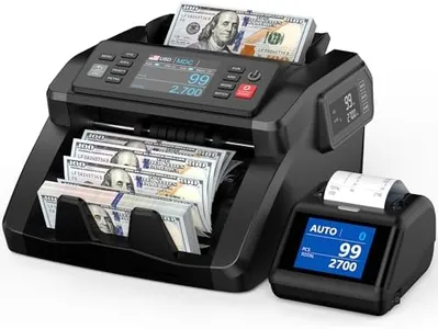 PONNOR N70 Money Counter Machine with Thermal Printer, Mixed Denomination Money Counter Machine Receipt Printer for 58mm Thermal Paper