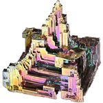 VIZYTOU Bismuth Ore Tower Rainbow Bismuth Metal Crystal Gifts Mineral Specimen Collection Home Decoration 0.4-0.6 Pound