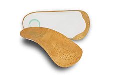 Pedag 17947 Holiday 3/4 Leather Ultra Light, Thin, Semi-Rigid Orthotic with Metatarsal Pad, Arch Support and Padding at the Heel, Tan, Women's 9