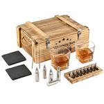 EooCoo Fathers Day Anniversary Birthday Gifts, Whiskey Stones Gift Set, Mens Gifts Ideas, Whiskey Gifts for Men, Man Cave Stuff Cool Gadgets, Gifts for Him Boyfriend, Reusable Ice Cubes