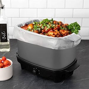 Elegant Disposables Slow Cooker & crock pot Liners Fits 5 - 6 Quarts, Large Crockpot Liners SIZE: 14 x 18 x 4 Inches, 4 Gusset Bottom, Large Crock Pot Liners, 40 pack, Large 5-6 Quarts