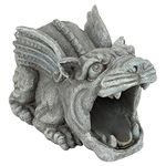 Design Toscano Roland the Gargoyle Gutter Guardian Rain Downspout Extension Statue, 25.5 cm, Polyresin, Full Color