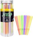 Nilef Flavored Pre Rolled Cones | 1 1/4 Size | 30 Pack Colorful Rolling Paper with "W" Filter Tip & Assorted Fruit Flavor Pop Beads | Slow Burn, Easy to Fill (K8399B)