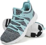INZCOU Running Shoes Lightweight Tennis Shoes Non Slip Workout Shoes Hemp Blue Breathable Mesh Walking Sneakers 8women / 7men