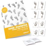 Baby Footprint Kit & Handprint Kit Twin Pack - Newborn Inkless Hand & Footprint Kit Gift with Eight Ready to Frame Sheets & Two Baby inkless Wipes