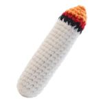 MikiLim Catnip Cat Toy Joint Handmade Crocheted Cat Kicker Toy Teething Chew Funny Cat Toy