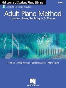 Hal Leonard Adult Piano Method - Book 1 | Beginner Piano Lessons with Online Audio | Learn Piano for Adults with Theory, Solos, and Technique | Sheet Music and Practice Book for Adult Piano Students
