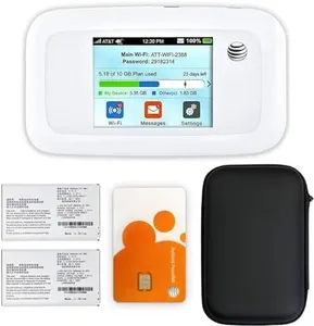 EVDO-Link Bundle for AT&T Mobile Hotspot ZTE Velocity 4G LTE Router MF923 | Up to 150Mbps Download Speed | WiFi Connect Up to 10 Devices | AT&T sim Card Included (Need to Buy Your own Data Plan)