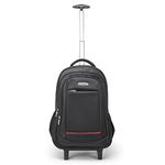 Senator Rolling Trolley Backpack 21 Inch Unisex Carryon Luggage Suitcase Wheeled Laptop Backpack for Travel Lightweight Business Trolley School Bag College Student KH8045 (Black), Black, 21 Inch, Casual Daypack