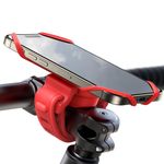 JOYROOM Bike Phone Mount, [Soft Thick Silicone Shock Absorption] Motorcycle Phone Holder Mount, Universal Handlebar Fit for Scooters, Strollers, Compatible with iPhone 15 Pro Series, All 4"-7" Phones