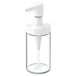 IKEA Little Loved Corner TACKAN Soap dispenser, Glass Soap Dispenser Set for Bathroom, Wash Basin, Liquid Handwasher Dispenser Bottle with Rust-Proof Plastic Pump, Liquid Soap Dispenser Bottle (White)