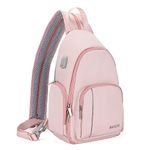 BAIGIO Camera Sling Backpack Camera Bag for DSLR SLR Mirrorless Camera,Waterproof Camera Shoulder Crossbody Bag Case Compatible with Canon/Nikon/Sony/Fuji (Pink)