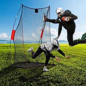 Doublehorse Football Net Portable 7 x 4 FT Football Kicking Cage Rugby Practice Net Easy to Assemble American Football Throwing Target Nets Lightweight Design Kick Net