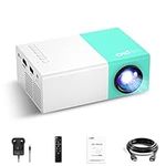 Portable Projector, wepvo Mini Projector for Cartoon, Kids Gift, Outdoor Movie Projector, LED Pico Video Projector for Home Theater Movie Projector with HDMI USB Interfaces and Remote Control