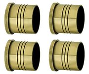 FAST WTW02 Heavy Brass Antique Wall to Wall Concealed Brackets for 1 Inch Stainless Steel Curtain Rod (4)