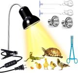 Reptile Heat Lamp Light, UVA UVB Reptile Light, Reptile Turtle Heating Lamps for Turtles Tortoise Lizards Snake Bird or Chick one Terrarium lamp Light +Two 25W Bulb+2 Clip+1tweezer