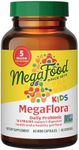 MegaFood MegaFlora Kids Probiotics - 5 Billion CFUs - Non-GMO, Vegetarian, Made Without 9 Food Allergens, Probiotics for Digestive Health- 60 Mini Capsules (60 Servings)