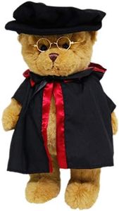 Elka Australia 1634-14D Graduation Teddy Bear Soft Plush Toy, Brown, 35 Centimeters