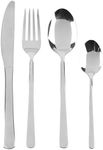 Russell Hobbs RH00022GP 16 Piece Cutlery Set – Vienna Stainless Steel Flatware Service for 4 People, Knife & Fork Silverware, Dishwasher Safe Knives Forks Spoons, Mirror Polish Finish, Home/Restaurant