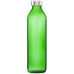 SAND DUNE Set of 1, 800 ml Each Green Glass water bottle, with Leak-Proof Airtight Stainless-Steel Lid for Water, Smoothie, Juices - Reusable Travel Glass Drinking Fridge Bottles