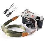 Eorefo Camera Strap Camera Neck Strap Shoulder Belt Strap with Quick-Release Buckles for Compact Digital Camera, Mirrorless Camera, Small DSLR Camera, Instant Camera（Army Green）