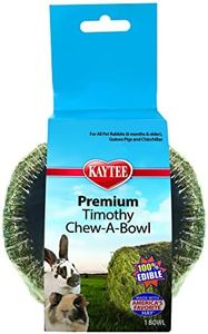 Kaytee Premium Timothy Hay Chew-A-Bowl for Rabbits, Guinea Pigs, and Chinchillas