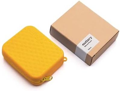 Outlery Silicone Pouch Travel Cutlery (Yellow) - a Silicone Pocket to Protect and Transport your Foldable On-the-Go Cutlery Set, portable utensils set with case