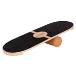 Selonis Balance Board For Adults And Kids Wooden Roller Board Gymnastics Training And Coordination Exercises Fitness Yoga Stability Sport Physiotherapy Workout - Available With Mat And Without Mat