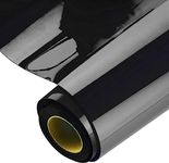 KISSWILL Black Heat Transfer Vinyl - 12" x 6' HTV Vinyl Rolls for T-Shirts, Hats, Clothing, Compatible with Cameo 3/4 Cutting Machines, Easy to Cut and Weed Iron on HTV