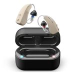 Mach II Pro Wireless OTC Hearing Aids for Adults Seniors | Bluetooth Call Enabled iOS Android, Rechargeable, Nearly Invisible Noise Reduction, USA Customer Service FSA HSA eligible (Beige)