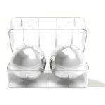 2 Premium XXL 55mm Stainless Steel Ice Whiskey Balls with Freezer Tray & Resealable Pouch -Whiskey Rocks Chilling Stones, Whiskey Stone Ice Cube Balls, Round Chilling Spheres (Not Solid)