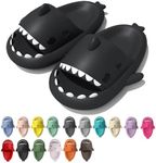 Shark Cloud Slippers, Shark Cute Slides for Women Man,Summer Slipper Sandals for Boys Girls Spa Platform Shoes Non-Slip Beach Open Toe Beach Sandals Shower Couple Shoes (44/45, Black, numeric_11)