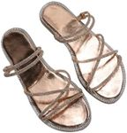 OYOANGLE Women's Rhinestone Strappy