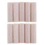 Fenteer 5/10 Pieces Balsa Wood Dowel Rods 50mm 80mm 120mm Long Select 15mm Thickness for Crafting, Modeling Making Projects and Woodworking, 10pcs 50mm